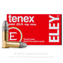 Premium 22 LR Ammo For Sale - 40 Grain LRN Ammunition in Stock by Eley Tenex Pistol - 50 Rounds