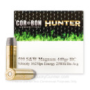 Premium 500 S&W Mag Ammo For Sale - 440 Grain Hard Cast Ammunition in Stock by Corbon Hunter - 12 Rounds