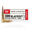 Cheap 300 AAC Blackout Ammo For Sale - 200 Grain Open Tip Ammunition in Stock by Winchester Subsonic - 20 Rounds