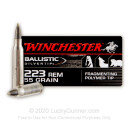 Premium 223 Rem Varmint Hunting Ammo For Sale - 55 gr Ballistic Silvertim Ammunition In Stock by Winchester - 20 Rounds