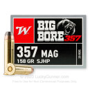 Premium 357 Mag Ammo For Sale - 158 Grain SJHP Ammunition in Stock by Winchester Big Bore - 20 Rounds