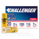 Bulk 20 Gauge Ammo For Sale - 2-3/4” 7/8oz. #7.5 Shot Ammunition in Stock by Challenger - 250 Rounds