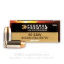 Premium 40 cal Ammo For Sale  - 180 gr Hydra Shok JHP Federal 40 S&W Ammunition - 1000 Rounds