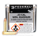 Cheap 22 WMR Ammo For Sale - 50 Grain JHP Ammunition in Stock by Federal Game-Shok - 50 Rounds