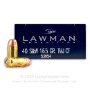 Bulk 40 S&W Ammo For Sale - 165 Grain TMJ Ammunition in Stock by Speer Lawman - 1000 Rounds