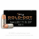 9mm Luger Ammo For Sale - 115 gr JHP Speer Gold Dot Ammunition For Sale - 50 Rounds