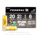 Bulk 20 Gauge Ammo For Sale - 2-3/4” 3/4oz. #6 Steel Shot Ammunition in Stock by Federal Upland Steel - 250 Rounds