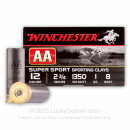 Bulk 12 Gauge Ammo For Sale - 2-3/4” 1oz. #8 Shot Ammunition in Stock by Winchester AA Super Sport - 250 Rounds