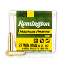 Cheap 22 WMR Ammo For Sale - 40 Grain PSP Ammunition in Stock by Remington Magnum Rimfire - 50 Rounds
