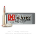 Premium 6.5 Creedmoor Ammo For Sale - 143 Grain ELD-X Ammunition in Stock by Hornady Precision Hunter - 20 Rounds