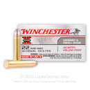 22 WMR Ammo For Sale - 40 gr JHP - Winchester 22 Magnum Rimfire Ammunition In Stock - 50 Rounds