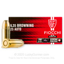25 ACP - 50 gr FMJ - Fiocchi - 1000 Rounds