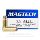 32 S&W Long Ammo For Sale - 98 gr SJHP Magtech 32 S&W Long Ammunition For Sale - 50 Rounds
