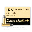 32 S&W Long Ammo For Sale - 100 gr Lead Rounds Nose - 32 S&W Long Ammunition by Sellier & Bellot For Sale - 50 Rounds