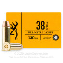 Cheap 38 Special Ammo For Sale - 130 Grain FMJ Ammunition in Stock by Browning - 50 Rounds