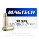 38 Special Ammo For Sale - 158 gr LSWC Magtech Ammunition In Stock