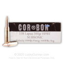 Premium 338 Lapua Mag Ammo For Sale - 300 Grain HPBT Ammunition in Stock by Corbon Performance Match - 20 Rounds