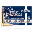 Premium 30-06 Ammo For Sale - 165 Grain PSP Ammunition in Stock by Fiocchi - 20 Rounds