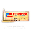 Cheap 300 AAC Blackout Ammo For Sale - 125 Grain FMJ Ammunition in Stock by Hornady Frontier - 20 Rounds