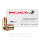 380 Auto Defense Ammo In Stock - 95 gr JHP - 380 ACP Ammunition by Winchester USA For Sale - 50 Rounds