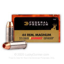 Premium 44 Mag Ammo For Sale - 225 Grain Barnes Expander Ammunition in Stock by Federal Vital-Shok - 20 Rounds