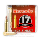 Premium 17 HMR Ammo For Sale - 17 Grain V-MAX Ammunition in Stock by Hornady - 500 Rounds