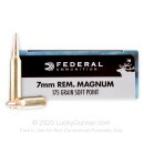 Cheap 7mm Remington Magnum Ammo For Sale - 175 Grain Soft Point Ammunition in Stock by Federal Power-Shok - 20 Rounds