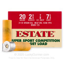 Bulk 20 Gauge Ammo For Sale - 2-3/4” 7/8oz. #7.5 Shot Ammunition in Stock by Estate Super Sport Competition Target - 250 Rounds