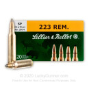 223 Rem Ammo In Stock - 55 gr SP Sellier & Bellot Ammunition For Sale  - 20 Rounds