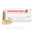 38 Special Ammo For Sale - 130 gr FMJ - Winchester USA Ammunition - 50 Rounds