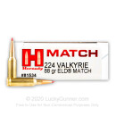 Premium 224 Valkyrie Ammo For Sale - 140 Grain ELD Ammunition in Stock by Hornady - 20 Rounds