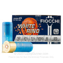 Bulk 12 ga Target Shells For Sale - 2-3/4" 1 1/8 oz #8 White Rhino Target Shell Ammunition by Fiocchi - 250 Rounds 