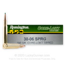 Premium 30-06 Ammo For Sale - 180 Grain Polymer Tip Ammunition in Stock by Remington Core-Lokt Tipped - 20 Rounds