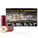 Premium 12 Gauge Ammo For Sale - 2-3/4” 1-1/4oz. #6 Shot Ammunition in Stock by Federal Hi-Bird - 25 Rounds