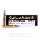 Cheap 30-06 Ammo For Sale - 180 gr SPCE - Sellier & Bellot Ammo Online - 20 Rounds