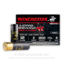 Cheap 12 Gauge Ammo - 3" Lead Long Beard XR Turkey Loads - 1 3/4 oz - #4 - Winchester Elite - 10 Rounds