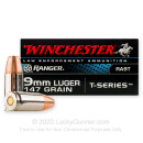 Defensive 9mm Ranger Ammo For Sale - 147 gr JHP - Winchester Ranger T-Series Ammunition In Stock