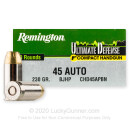 Bulk 45 ACP 230gr BJHP From Remington Home Defense - 500 Rounds of In Stock Ammo At Lucky Gunner