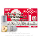 Cheap 12 Gauge Ammo For Sale - 2-3/4” 1-1/8oz. #8 Shot Ammunition in Stock by Fiocchi - 25 Rounds