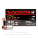 Bulk 380 Auto Defense Ammo In Stock - 95 gr JHP - 380 ACP Ammunition by Winchester Supreme Elite For Sale - 200 Rounds