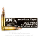 Bulk 223 Rem Ammo For Sale - 55 Grain FMJBT Ammunition in Stock by Federal American Eagle - 500 Rounds
