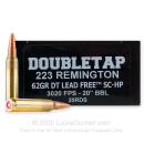 Premium 223 Rem Ammo For Sale - 62 Grain TSX Ammunition in Stock by Doubletap - 20 Rounds