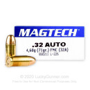 Cheap 32 ACP Ammo For Sale - 71 gr FMJ Magtech Ammo Online - 50 Rounds