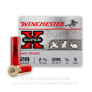 Cheap 28 Gauge Ammo For Sale - 2-3/4" 3/4 oz. #5 Shot Ammunition in Stock by Winchester Super-X - 25 Rounds