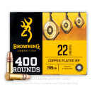 Cheap 22 LR Ammo For Sale - 36 Grain CPHP Ammunition in Stock by Browning - 800 Rounds