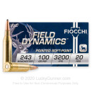 Cheap 243 Win Ammo In Stock  - 100 gr Fiocchi PSP Ammunition For Sale Online - 20 Rounds