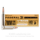 Premium 7mm Rem Mag Ammo For Sale - 140 Grain Trophy Copper Ammunition in Stock by Federal - 20 Rounds