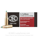 Premium 5.7x28mm Ammo For Sale - 27 Grain Lead Free JHP Ammunition in Stock by FN Herstal - 500 Rounds