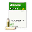 38 Special + P - 125 gr SJHP - Remington UMC- 100 Rounds