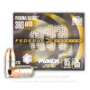 Premium 380 Auto Ammo For Sale - 85 Grain JHP Ammunition in Stock by Federal Punch - 20 Rounds